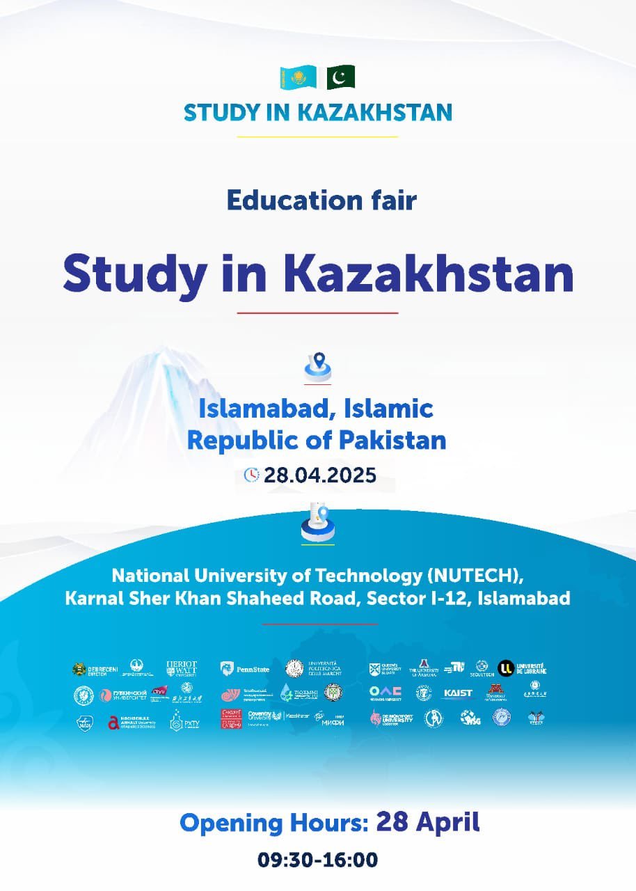 Kazakhstan Embassy, Islamabad Set to Host Education Fair on April 28