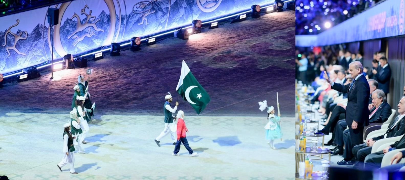 PM Shehbaz Stands to Cheer Pakistani Athletes at VI World Nomad Games Opening