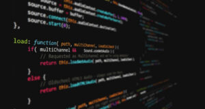 JavaScript code for web audio displayed in a dark-themed text editor