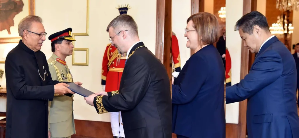 Newly designated Ambassadors present credentials to President Alvi