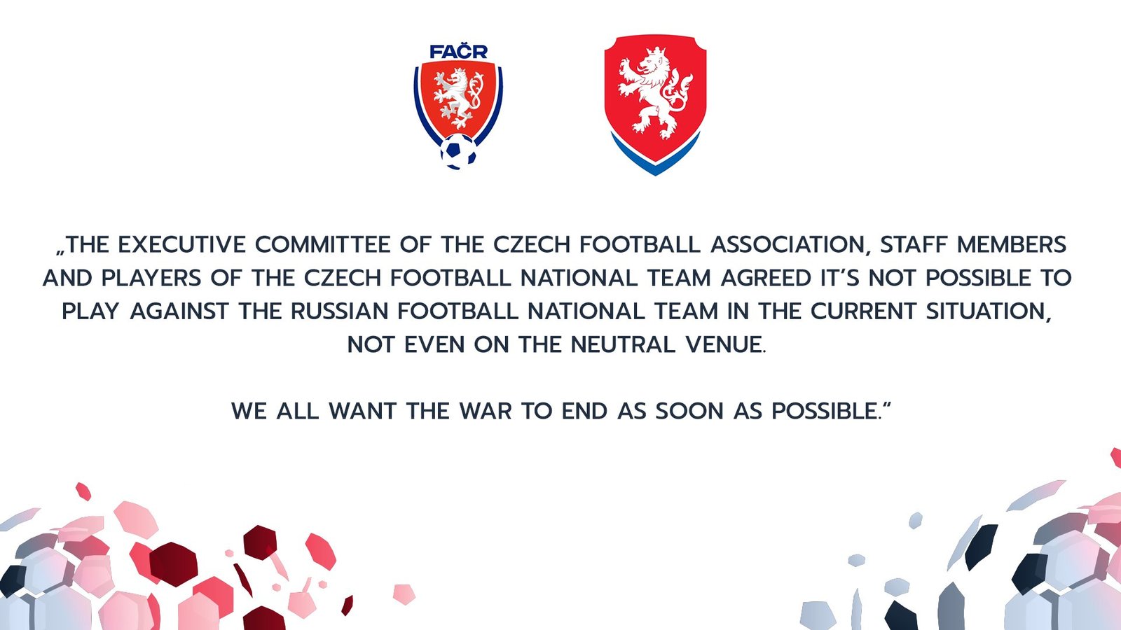 Czech Republic and England join boycott against Russia in FIFA 3 Czech Republic boycotts Russia