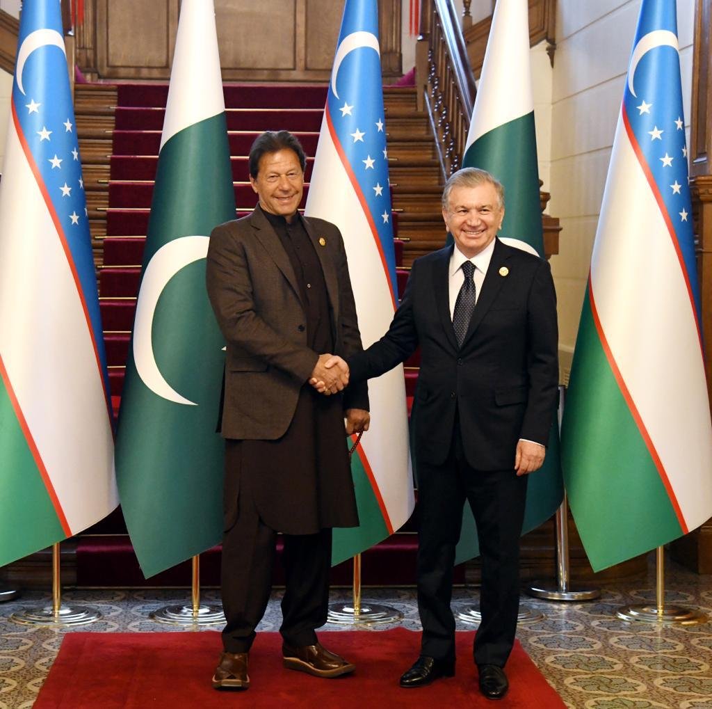 Prime Minister of Pakistan, Imran Khan and President of Uzbekistan Mirziyovev