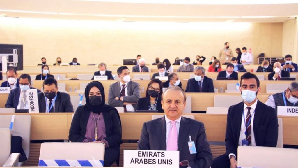 UAE votes for Ukraine at 49th HRC 1 Ahmad Al Jarman Addressing to UNHRC Council