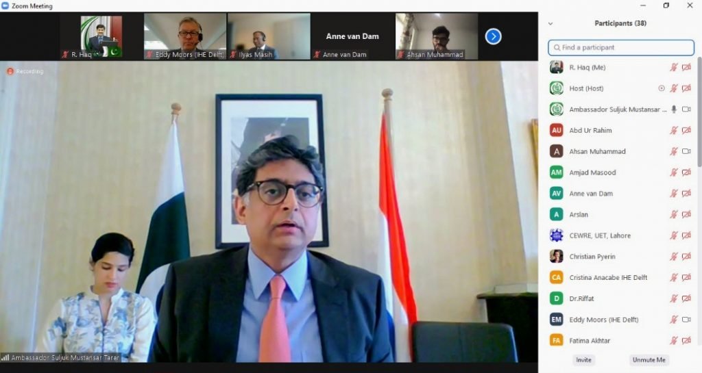 Water Security and Sustainable Development Webinar by Pakistan Embassy Netherland