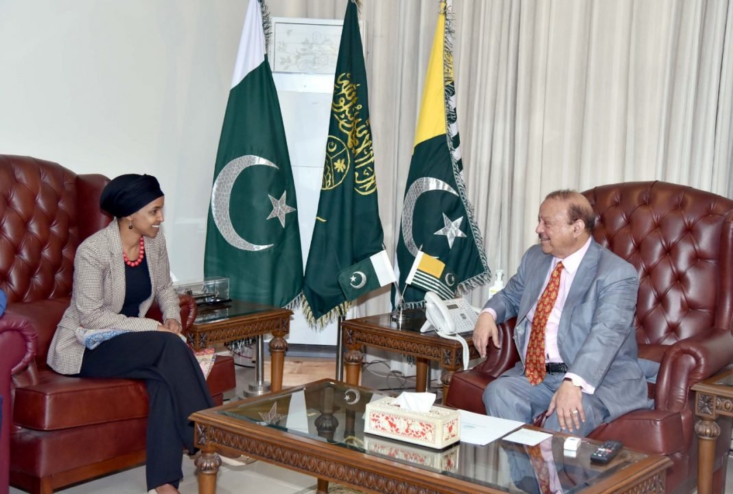 Ilhan Omar meets President of Azad Jammu Kashmir