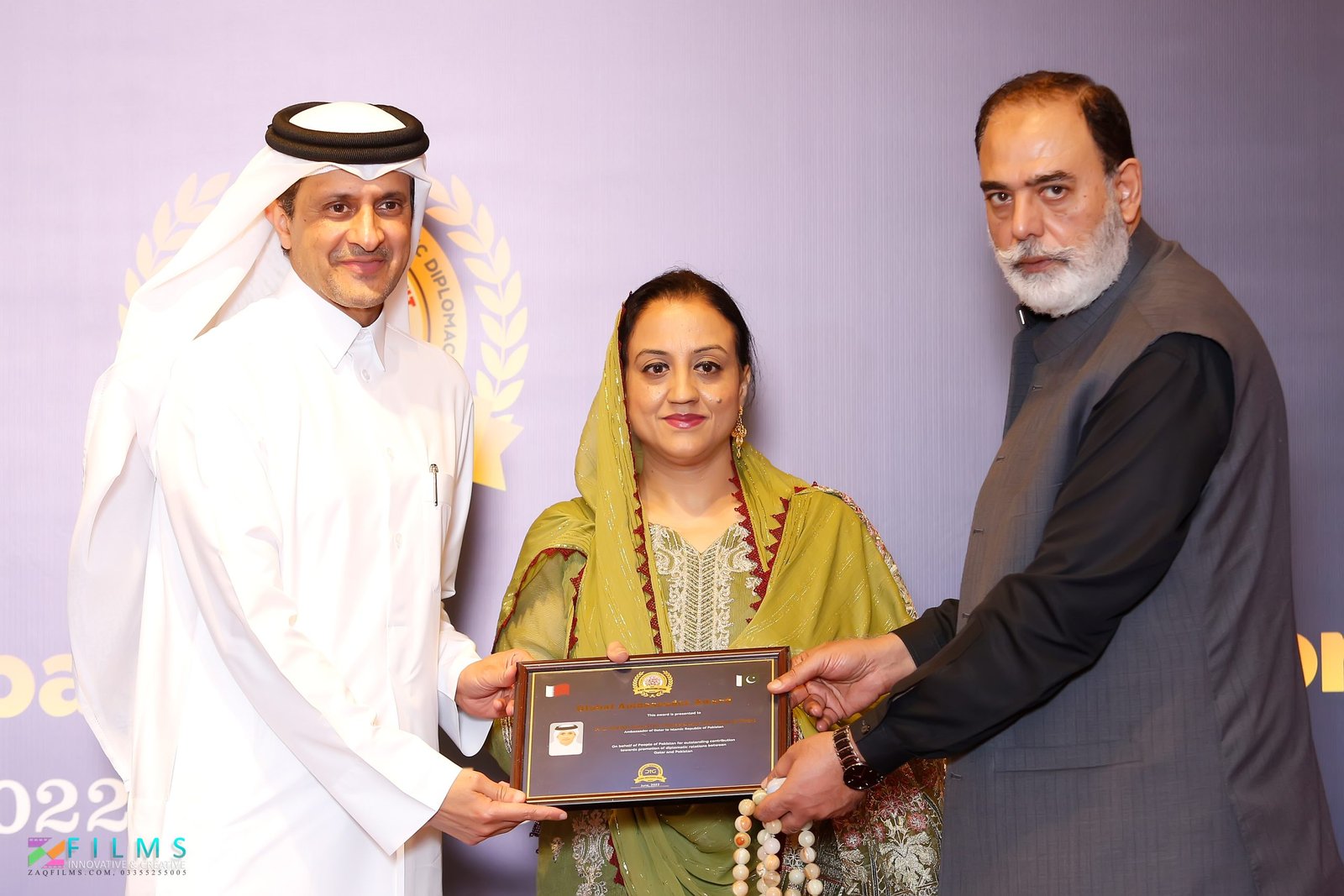 Sheikh Saoud bin Abdulrahman bin Faisal Al-Thani, Ambassador of State of Qatar has been conferred the "Global Ambassador Award"