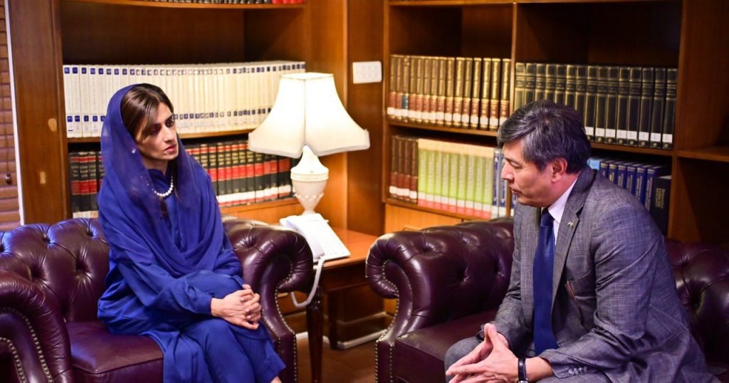 Pakistani Minister with Uzbek Ambassador