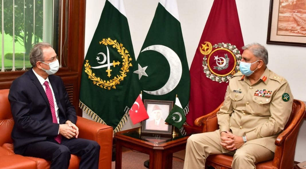 The Turkish Ambassador to Pakistan, Mehmet Pacaci, met the Chief of Army Staff (COAS) of Pakistan, General Qamar Javed Bajwa.