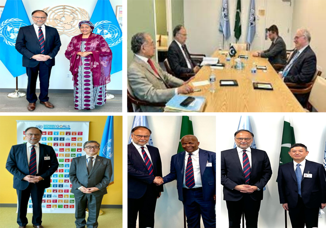 Pakistani minister meets UN officials and country representatives