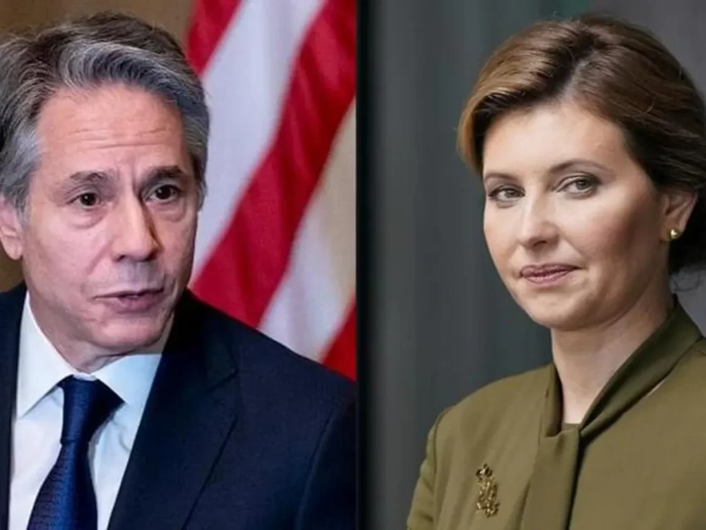 US Secretary Meets First Lady Ukraine