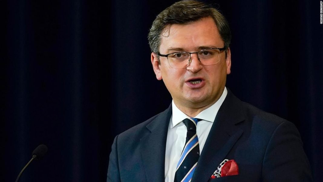 Ukrianian Foreign Minister addresses Foreign Affairs Council.