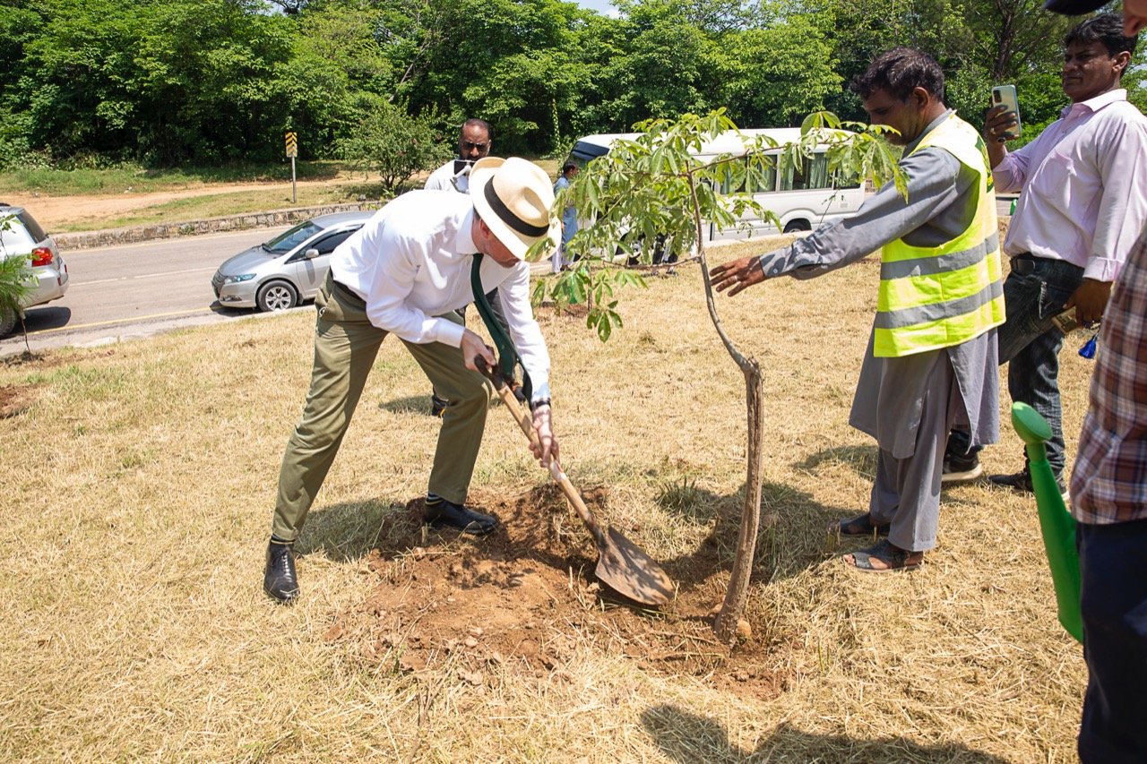 British Acting HC plants trees to celebrate Pakistan-Uk Friendship 1 British Envoy plants 75 trees to commemorate UK-Pakistan ties