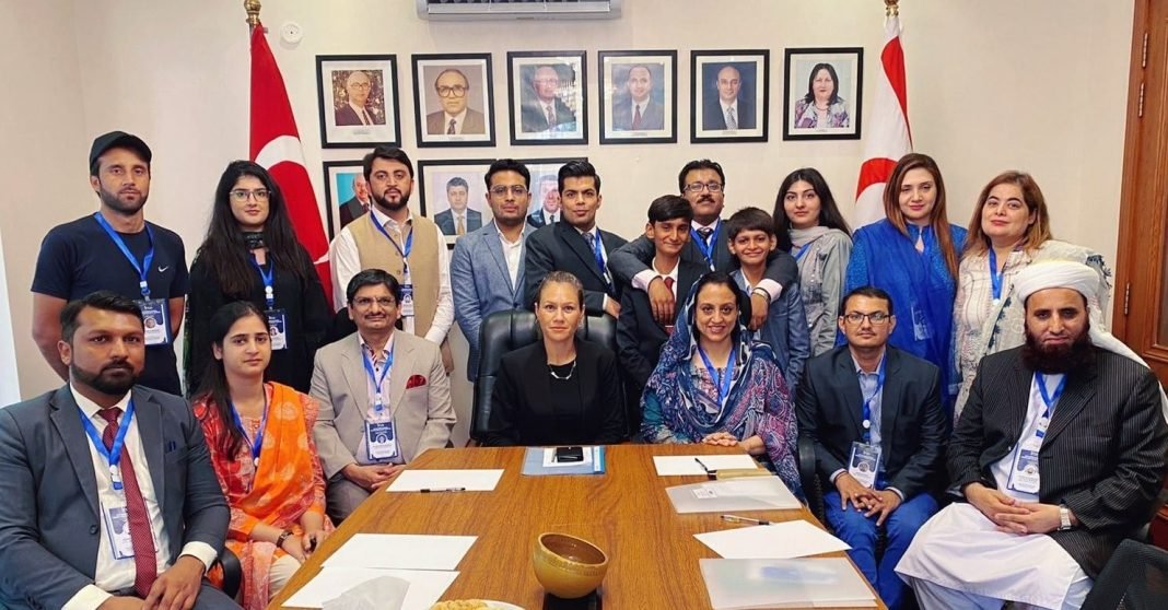 The Ambassador of the Turkish TRNC to Pakistan, Dilsad Senol with participants of IYDS