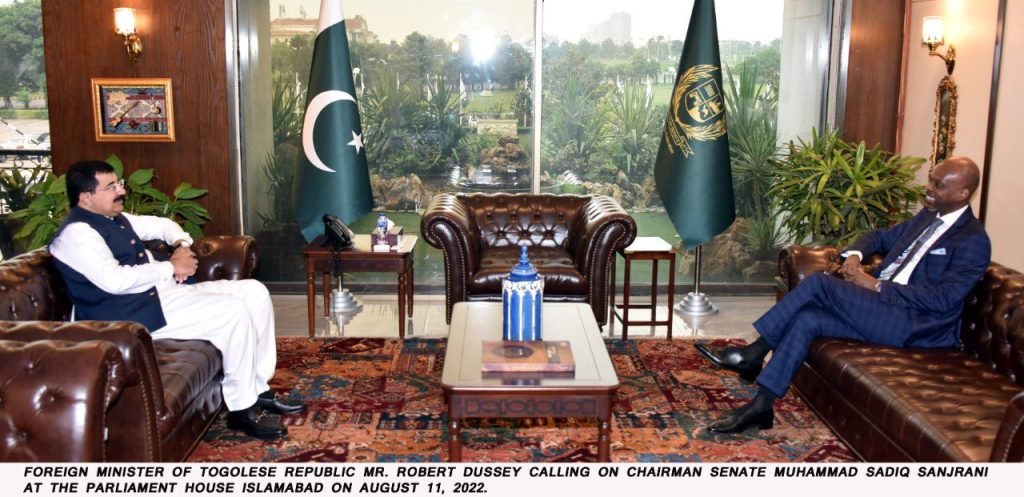 Foreign Minister of Togo meets Pakistan's Chairman Senate