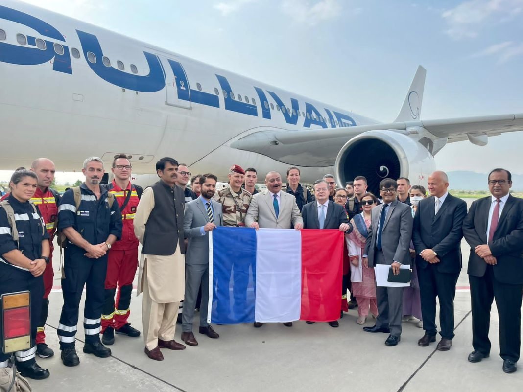 The first humanitarian aid flight from France for the flood affectees, arrived in Islamabad this morning.