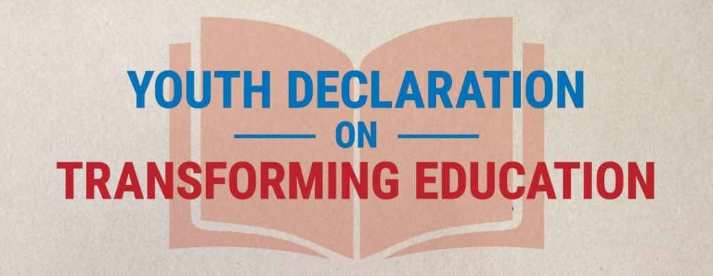 Youth Declaration on Transforming Education has been launched