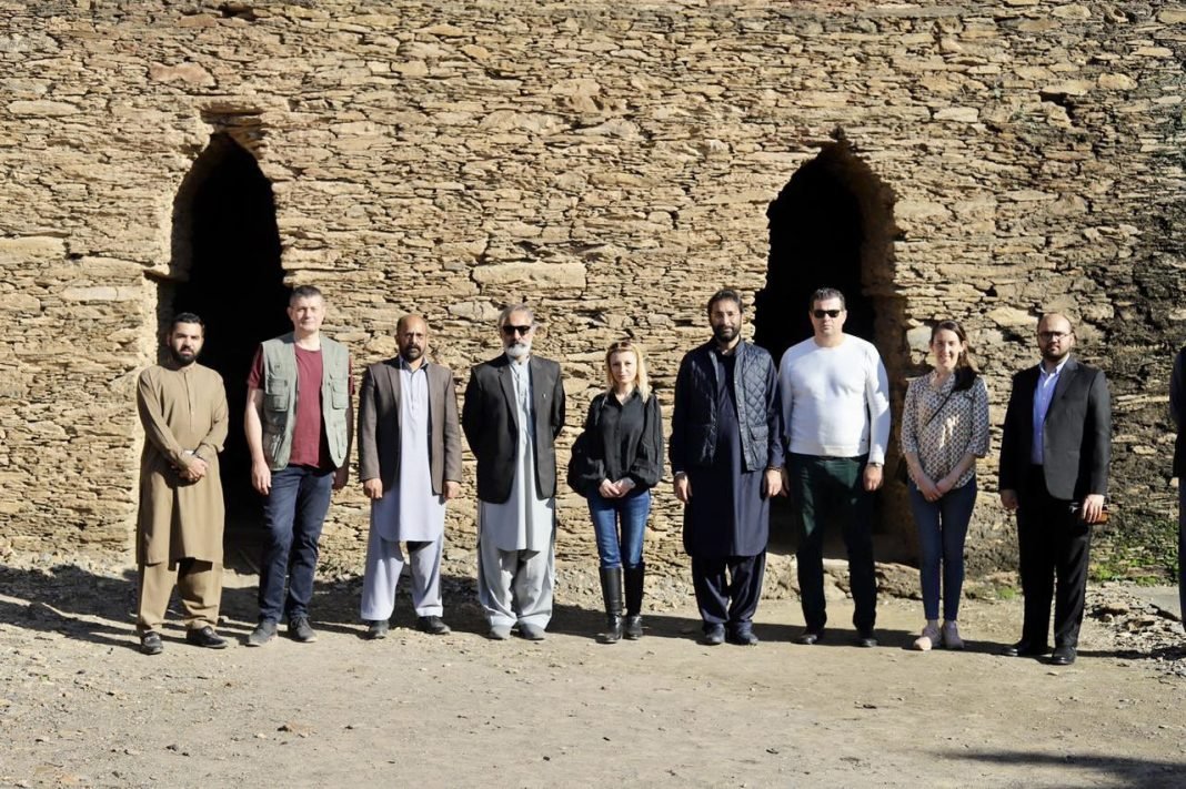Bulgarian Ambassador visited Takht-i-Bahi in Mardan with Bulgarian delegation
