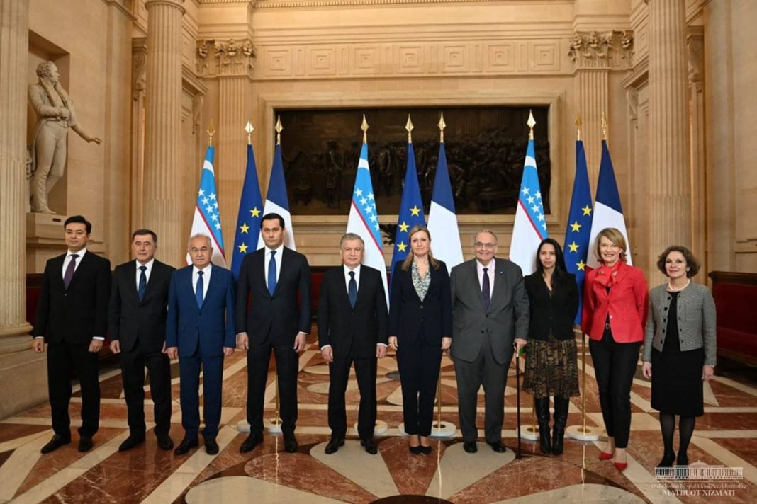 President Shavkat Mirziyoyev held a meeting with of the French National Assembly (Source: Press Release).