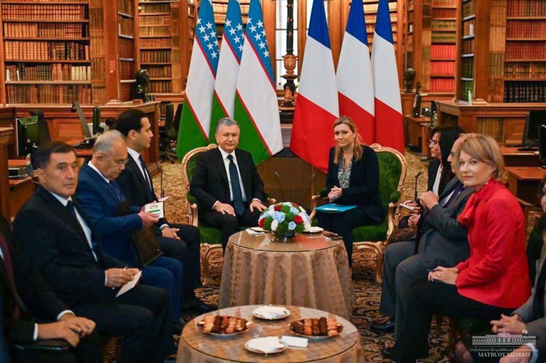 President Shavkat Mirziyoyev held a meeting with of the French National Assembly (Source: Press Release).