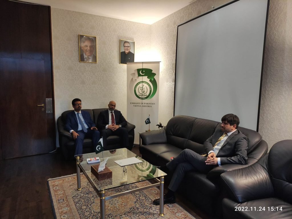 Pictures of the event held at embassy of Pakistan with Ambassador of Pakistan at Vienna, 24 November 2022.