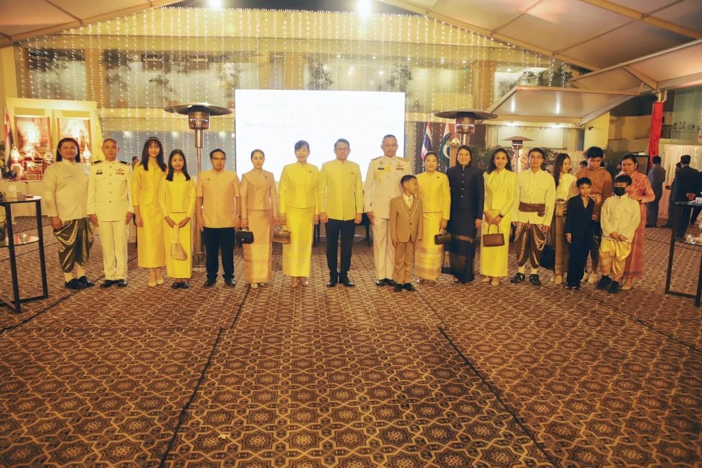 The Thai ambassador and other delegations at the 95th National Day of the Kingdom of Thailand celebration.