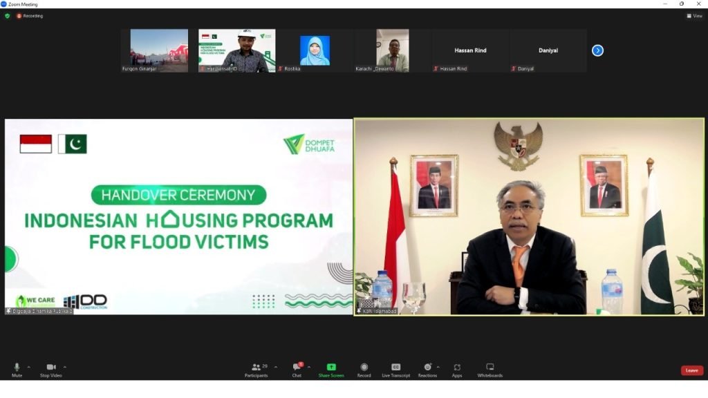 Housing Project for Flood Victims in Sindh sponsored by Indonesia finishes