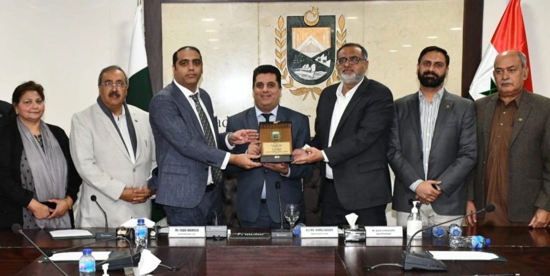 Faad Waheed, Acting President of the Islamabad Chamber of Commerce and Industry (ICCI) met Dr. Ramez Alraee, the Syrian Ambassador to Pakistan, at the ICCI.
