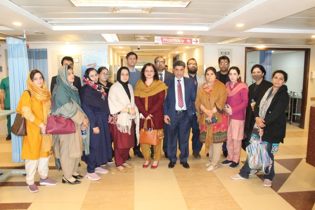 The Maroof International Hospital in Islamabad was visited by a study group from the Water & Power Development Authority (WAPDA) Medical Services Intensive Management Training Course.