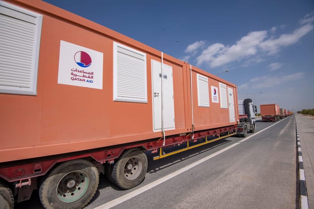 The Qatari Ministry of Foreign Affairs announced that Qatar deployed the first batch of mobile homes as shelters for people impacted by the earthquakes in Türkiye and Syria.