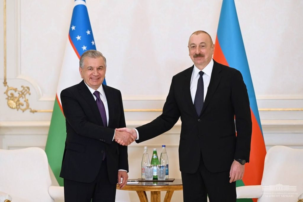 Shavkat Mirziyoyev, the President of Uzbekistan, & Ilham Aliyev, the President of Azerbaijan, met in Baku.