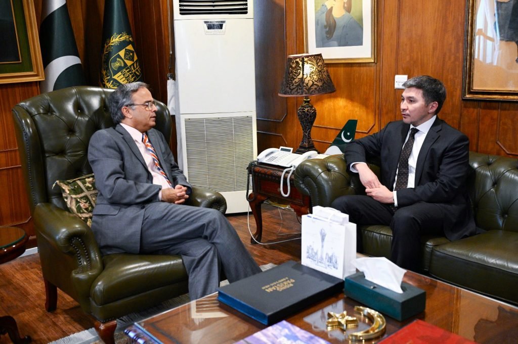 Kazakhstan's Ambassador to Pakistan, Yerzhan Kistafin, met with Dr. Asad Majeed Khan, Pakistan's foreign secretary, to review their bilateral agenda's current status and upcoming events.