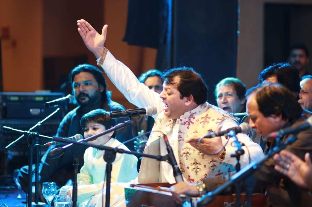 Ustad Santoo while performing at the Serena hotel.
