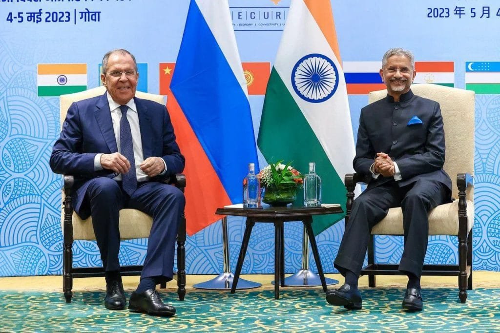 Russian Foreign Minister Sergey Lavrov arrived in India to attend the annual Shanghai Cooperation Organization (SCO) foreign ministers' session. India is hosting the meeting this year.