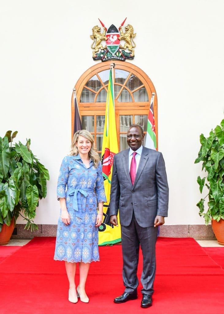 Canadian Foreign Minister and President of Kenya