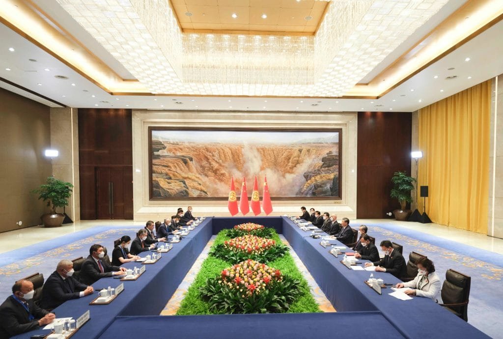 President Xi Jinping holds talks with Kyrgyz President Sadyr Zhaparov on the sidelines of the China-Central Asia Summit. President Xi Jinping welcomed President Sadyr Zhaparov to China on a state visit and to attend the China-Central Asia Summit.