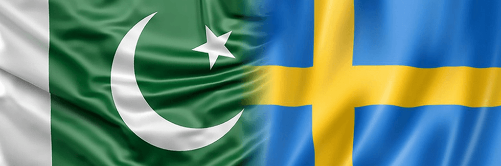 Pakistan Sweden flags