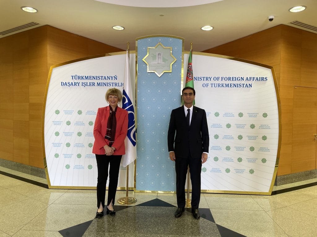 Turkmenistan Acting Minister of Foreign Affairs (MFA) V. Hajiyev with the Organization for Security and Co-operation in Europe (OSCE).