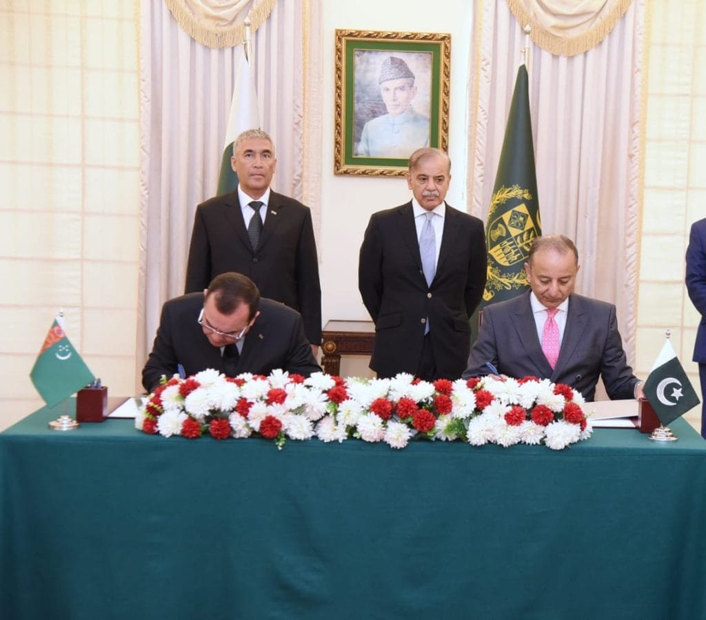 JIP TAPI Gas Pipeline Project singed in presence of Prime Minister Shahbaz Sharif and Ambassador of Turkmenistan to Pakistan.