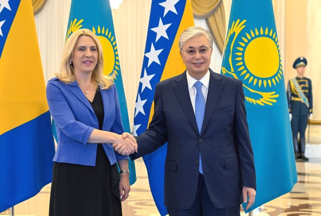 President Kassym-Jomart Tokayev of Kazakhstan had a productive meeting today with Zelka Cviyanovich, Chairman of the Presidium of Bosnia and Herzegovina.