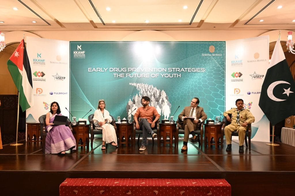 Panel discussion on drug awareness hosted by Karim Khan Afridi Welfare Foundation, The Jordan Anti-Drugs Society, and Serena Hotels.