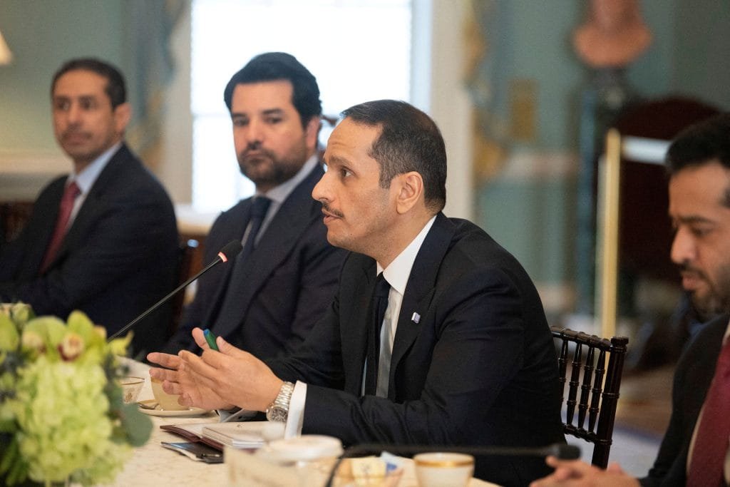 Qatar's then deputy prime minister and foreign minister, Mohammed bin Abdulrahman Al Thani