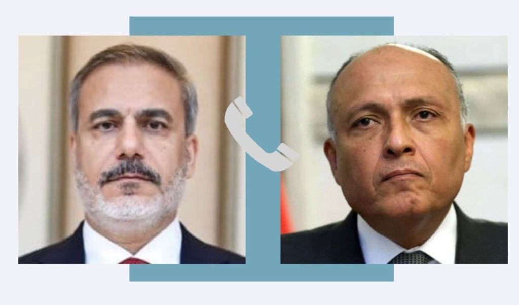 Foreign Minister of Egypt, congratulated the newly-appointed Foreign Minister of Turkey