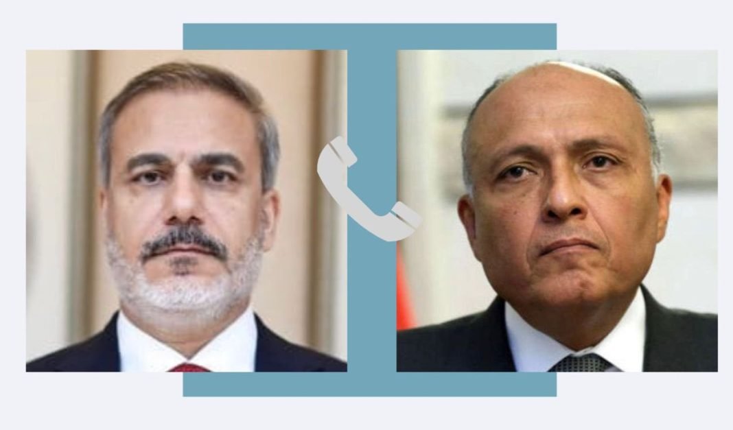 Foreign Minister of Egypt, congratulated the newly-appointed Foreign Minister of Turkey