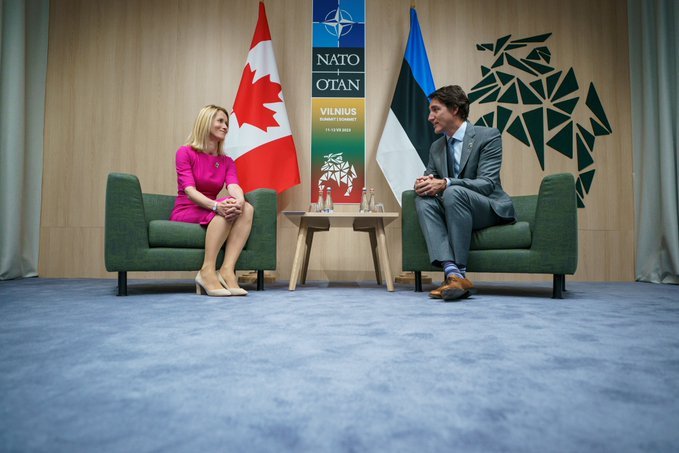 Canadian and Estonian Prime Ministers