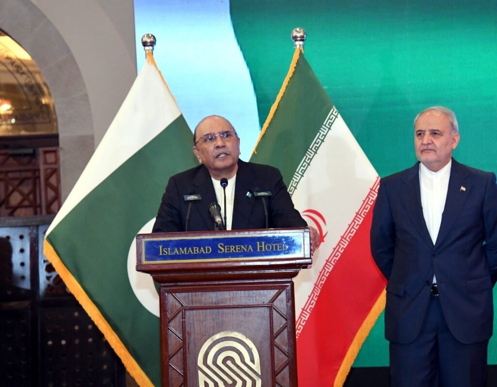 President Zardari Stresses Dialogue over Force at Iran's National Day Event