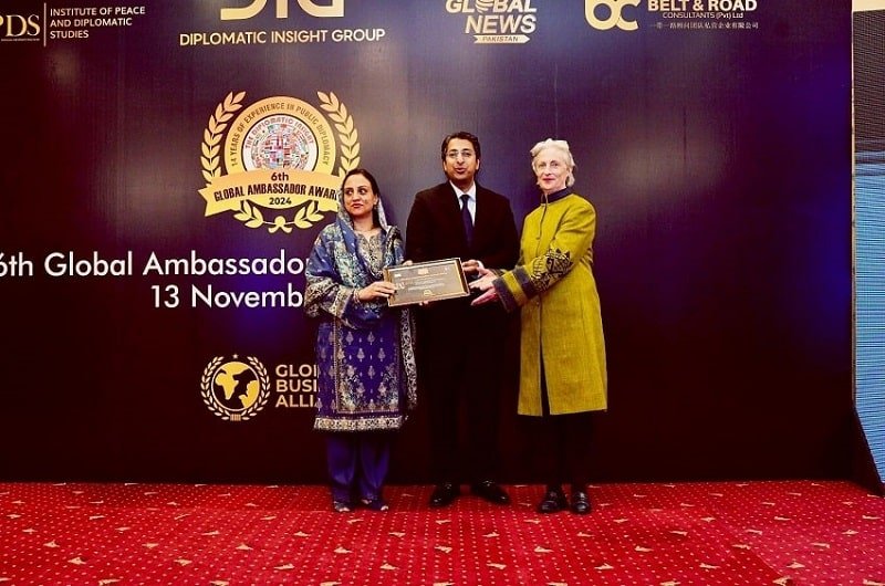 Pakistan, environmental, award, ambassador, support