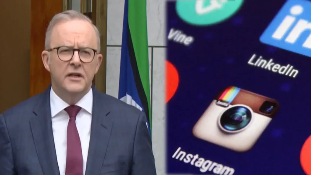 Australian Prime Minister, Anthony Albanese, ban use of social media, social media, children, Facebook, Instagram, TikTok,