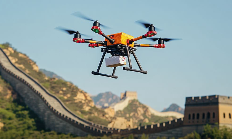 Beijing Launches Drone Delivery Service on Great Wall
