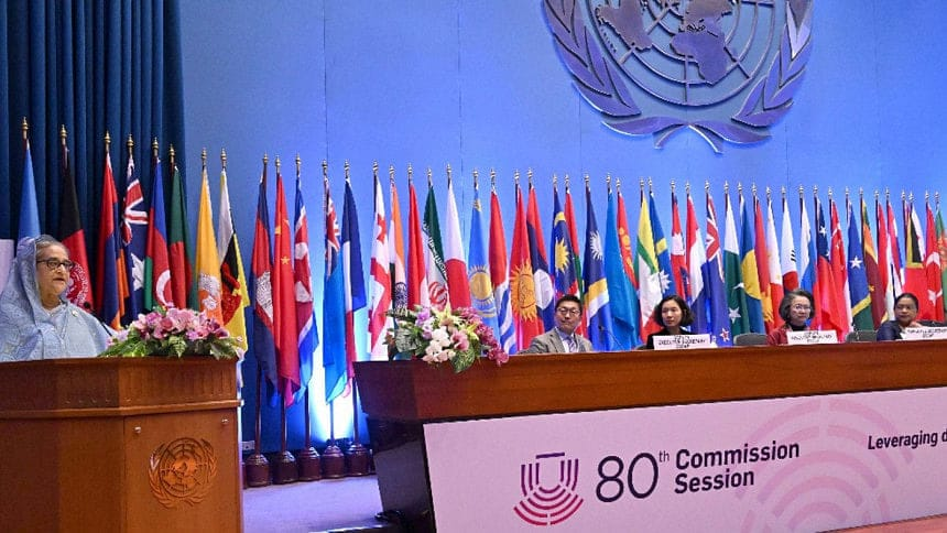 Bangladesh Prime Minister addresses 80th session of ESCAP