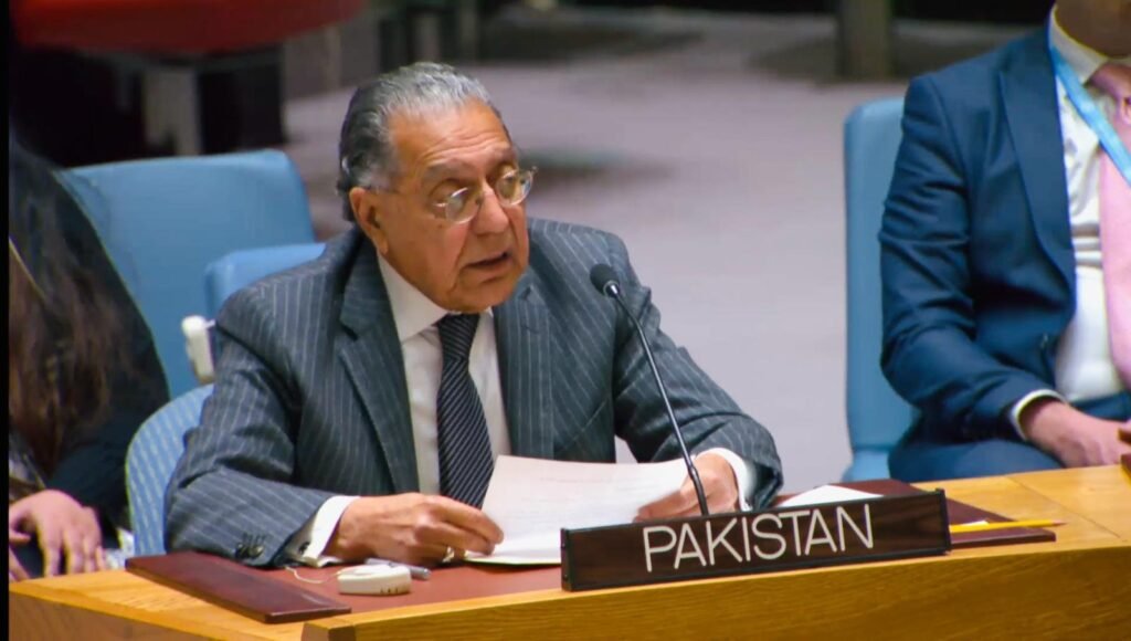 Ambassador Munir Akram addresses UNSC on climate impact
